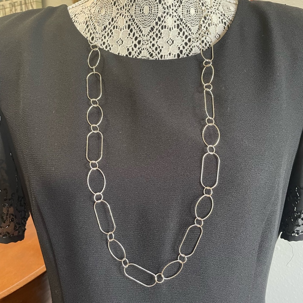Silpada ‘LASTING IMPRESSION’ Sterling Silver Necklace 36” long N2731